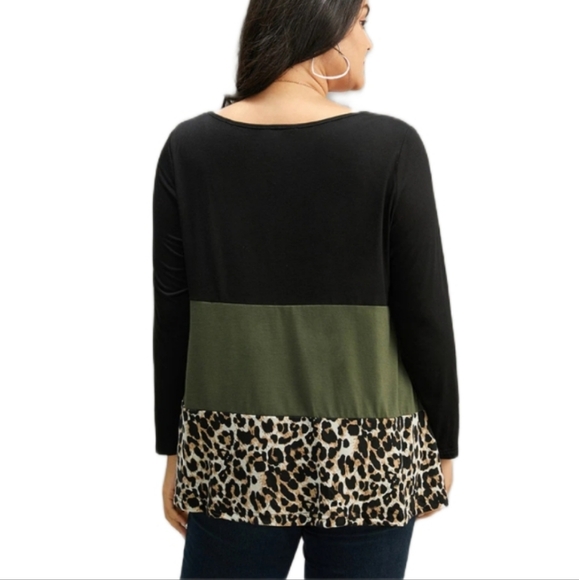 NWT   BloomChic   Woman's   Size 26 (4X)   Top   Green & Black - Picture 7 of 13